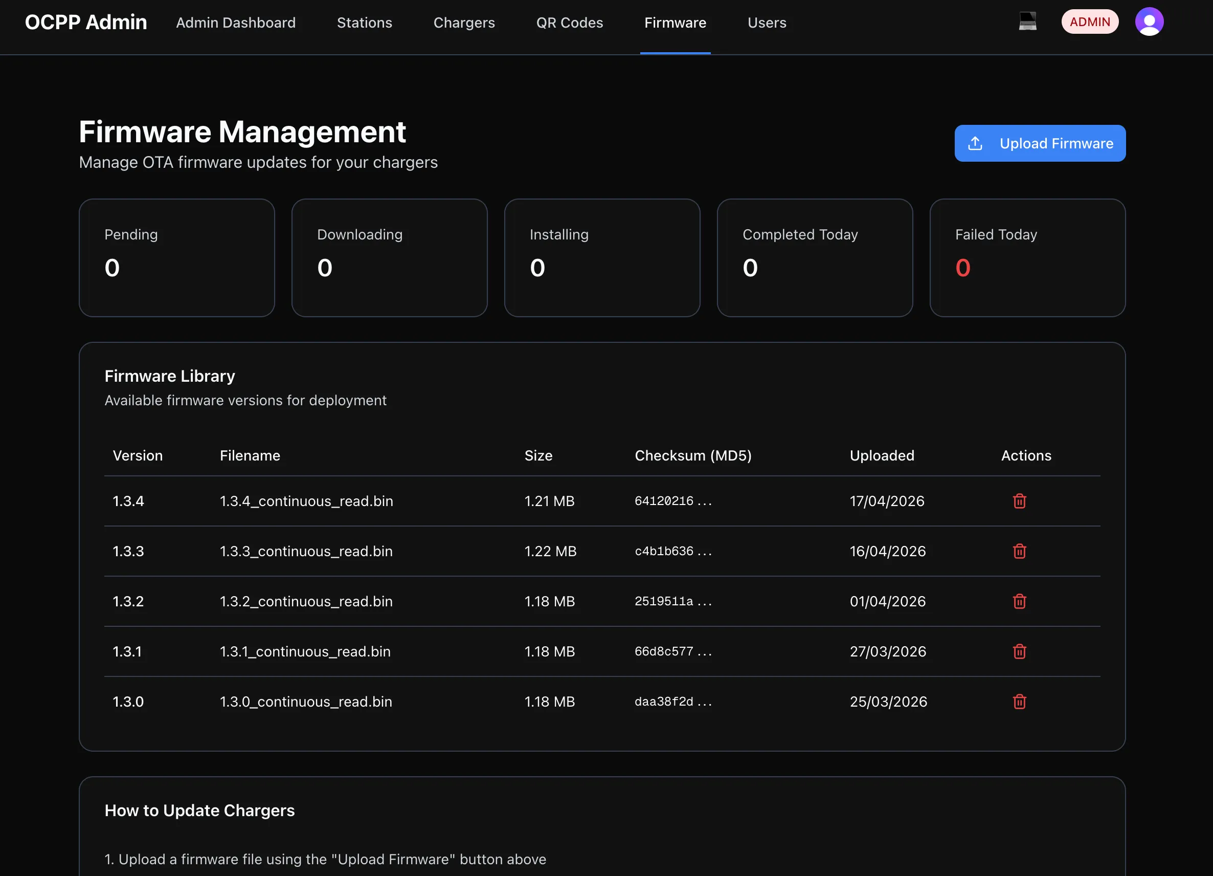 VoltLync firmware management with OTA updates