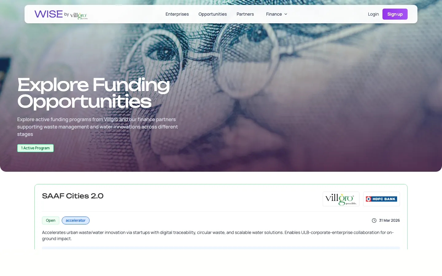 WISE funding opportunities