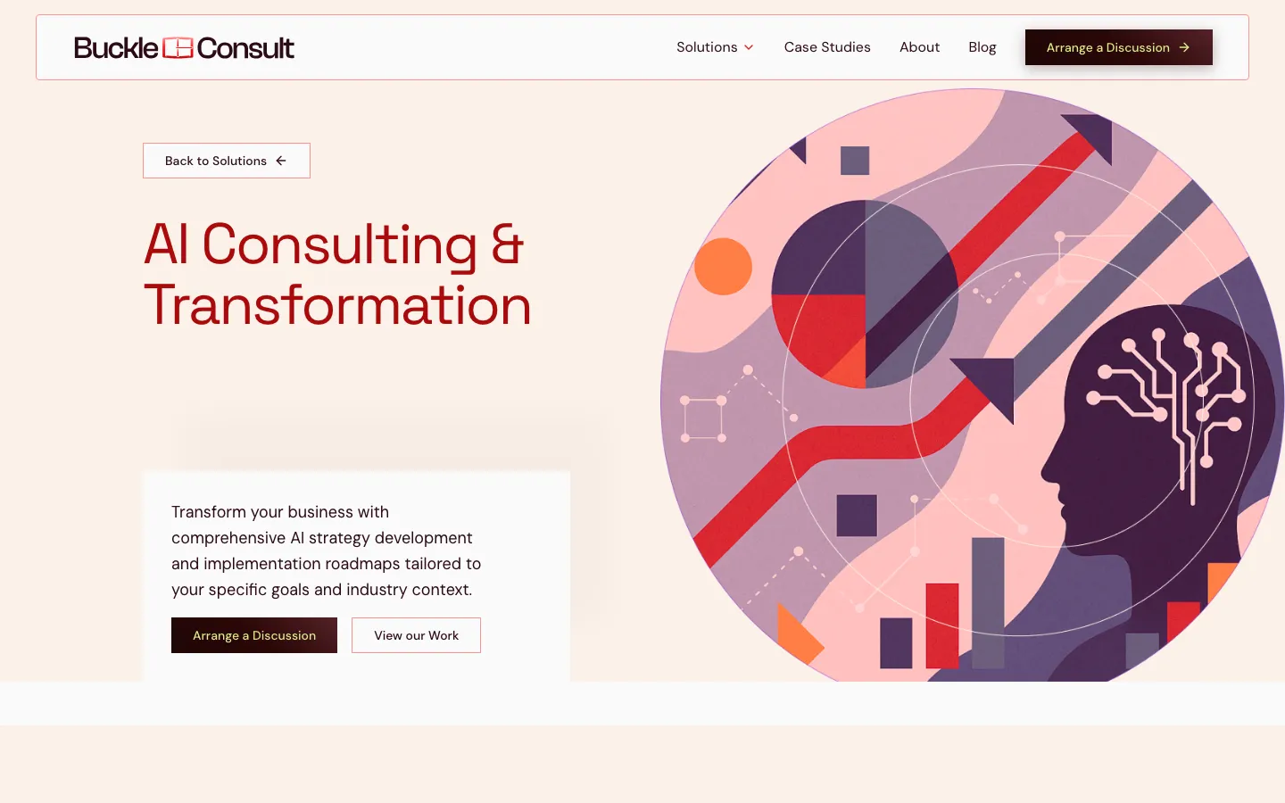 AI Consulting & Transformation solution page